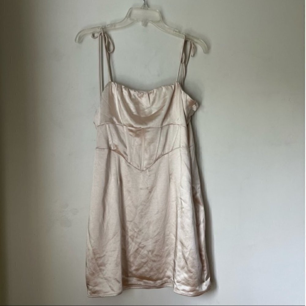 Princess Polly Sarah Corset Champagne Satin Mini Dress 8